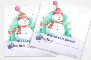 Kartki Świąteczne z logo dla firm z kolekcji L6