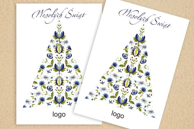 Kartki Świąteczne z logo dla firm z kolekcji LU3