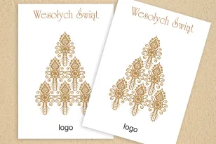 Kartki Świąteczne z logo dla firm z kolekcji LU4