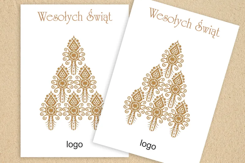 Kartki Świąteczne z logo dla firm z kolekcji LU4