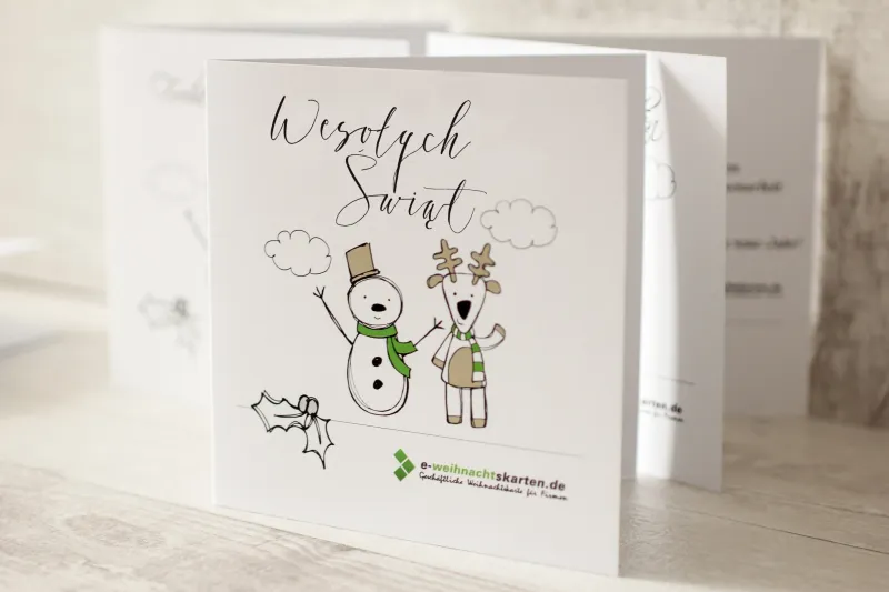 Kartki Świąteczne z logo dla firm z kolekcji C5