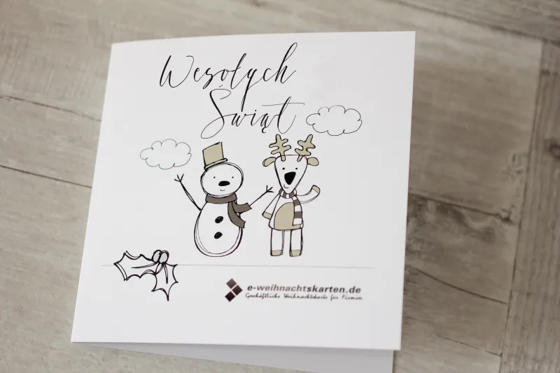 Kartki Świąteczne z logo dla firm z kolekcji C8