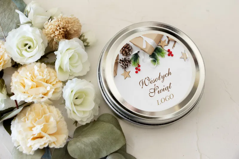 Okrągłe Świeczki w metalowej puszce - Nietuzinkowy upominek dla Twojego Klienta - model OK10 Okrągłe Świeczki w metalowej puszce - Nietuzinkowy upominek dla Twojego Klienta - model OK10