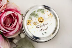 Okrągłe Świeczki w metalowej puszce - Nietuzinkowy upominek dla Twojego Klienta - model OK12