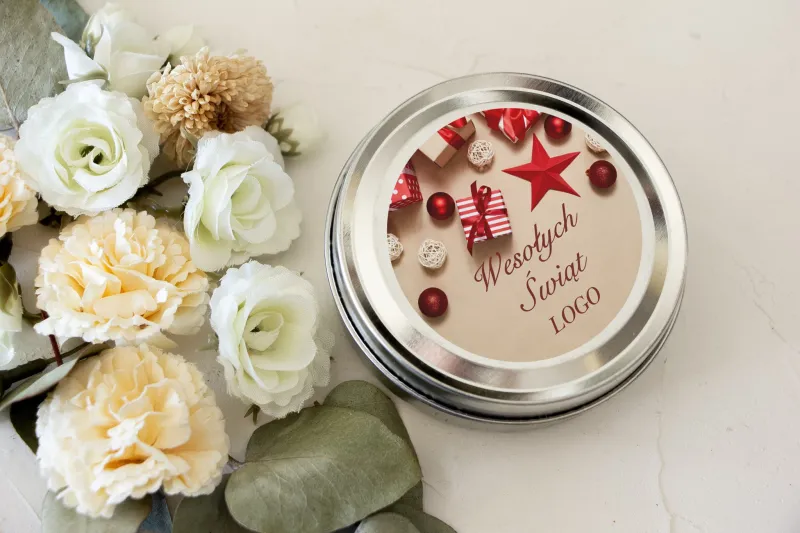 Okrągłe Świeczki w metalowej puszce - Nietuzinkowy upominek dla Twojego Klienta - model OK17 Okrągłe Świeczki w metalowej puszce - Nietuzinkowy upominek dla Twojego Klienta - model OK17