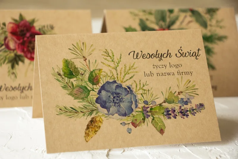 Grafika świąteczna przedstawiająca kompozycję kwiatów i gałązek, specjalnie dla firm z możliwością dodania logo i życzeń. Grafika świąteczna przedstawiająca kompozycję kwiatów i gałązek, specjalnie dla firm z możliwością dodania logo i życzeń.
