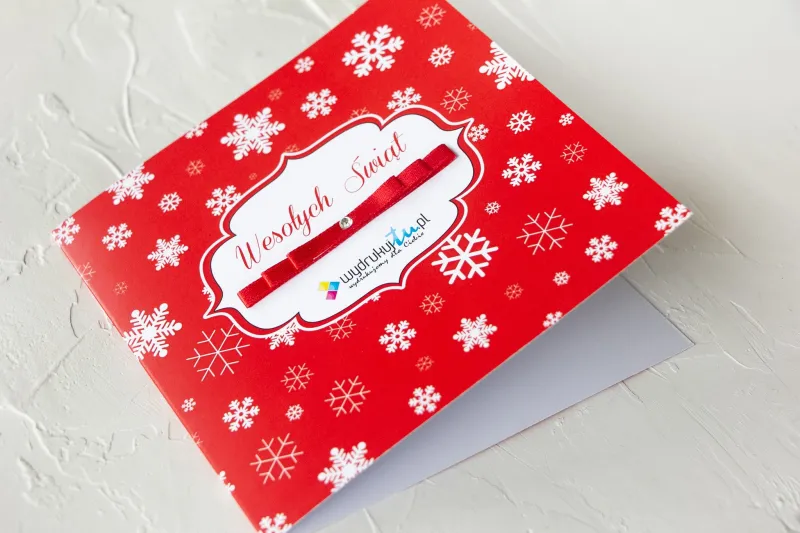 Eleganckie Kartki Bożonarodzeniowe dla Firm z Płatkami Śniegu - F1 Eleganckie Kartki Bożonarodzeniowe dla Firm z Płatkami Śniegu - F1