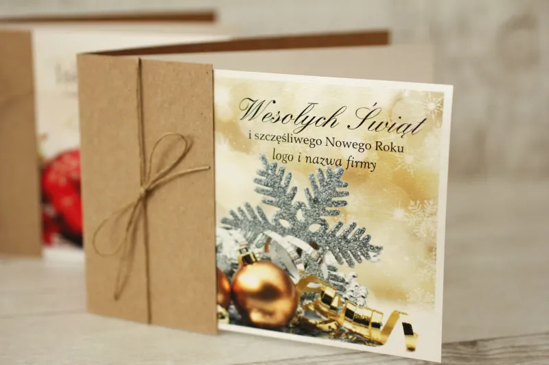 Kartki Świąteczne z logo dla firm z kolekcji DF3