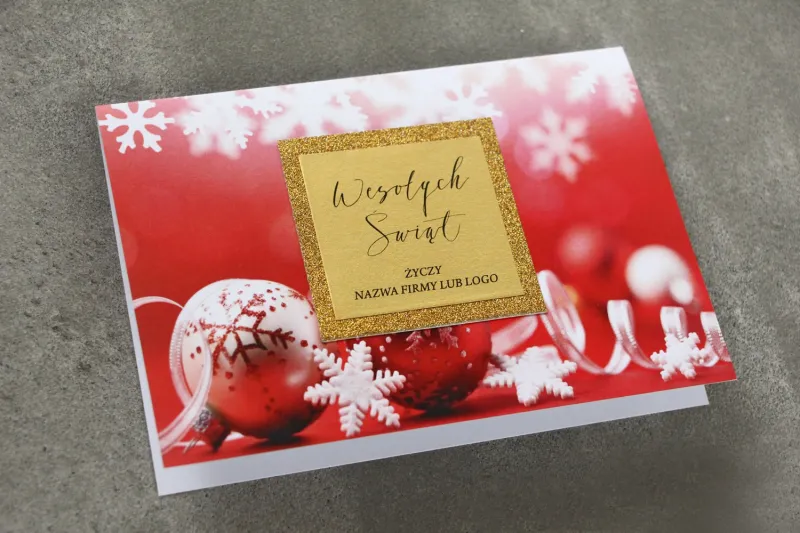 Kartki Świąteczne z logo dla firm z kolekcji DM1