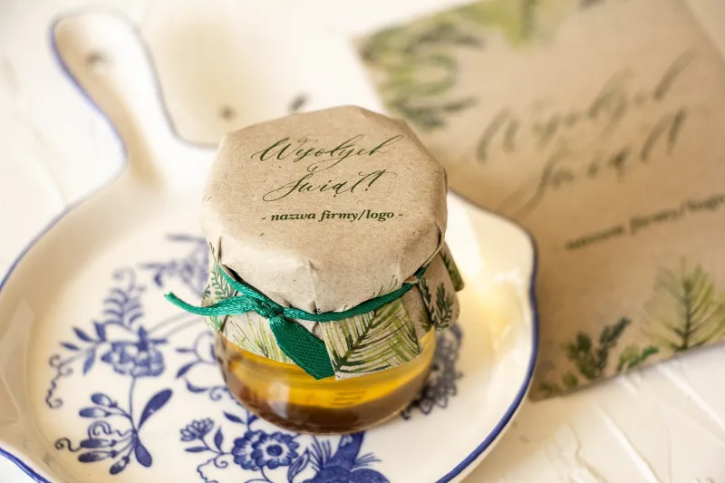 Słoiczek z miodem jako firmowy upominek - model M3 Słoiczek z miodem jako firmowy upominek - model M3