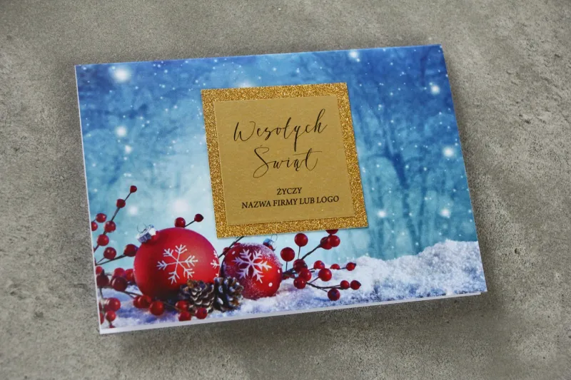 Kartki Świąteczne z logo dla firm z kolekcji DM3