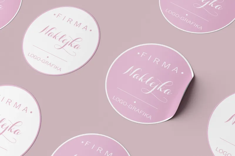 Okrągła Naklejka z dowolną grafiką o średnicy 3 cm