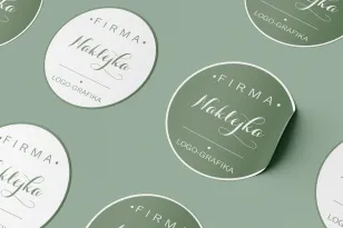 Okrągła naklejka z dowolną grafiką o średnicy 5 cm