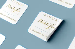 Złocona, Kwadratowa naklejka z dowolną grafiką o rozmiarze 5x5 cm