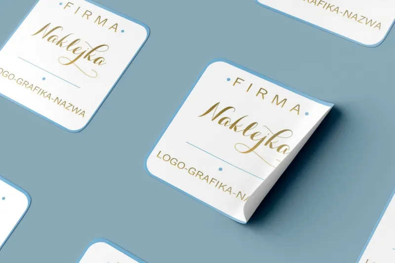 Złocona, Kwadratowa naklejka z dowolną grafiką o rozmiarze 5x5 cm