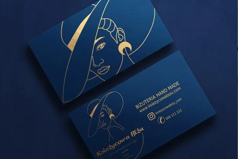 Wizytówki złocone