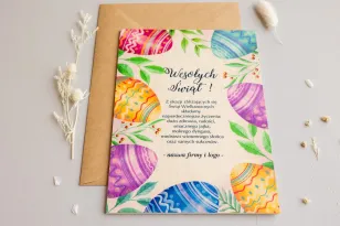 Wielkanocne Drewniane Kartki dla Firm - WR2